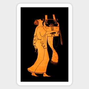 Attic Greek Lyre player by the Berlin Painter Sticker